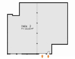 Grundriss Halle 2