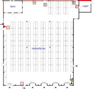 Grundriss Halle 6
